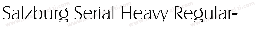 Salzburg Serial Heavy Regular字体转换
